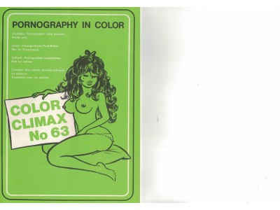 Color Climax  Nr. 63   XXX  Tid. 1975